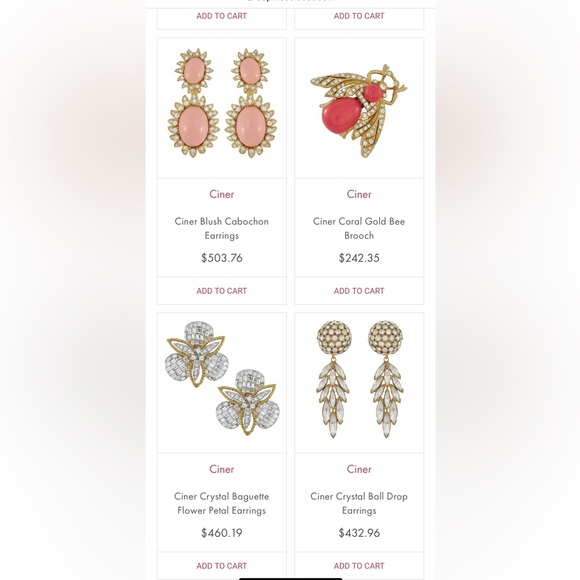 Vintage CINER Rhinestone and Pearl Clip On Earrings!  Gorgeous.  Wedding Worthy! - Picture 14 of 17